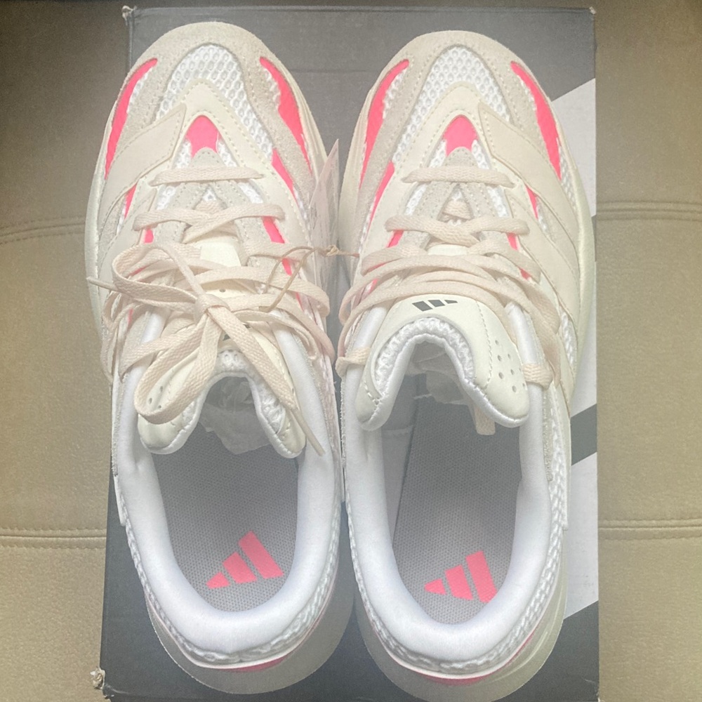 Adidas Athletic Sneakers with Pink Accent